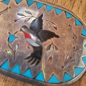 Sterling silver belt buckle zuni